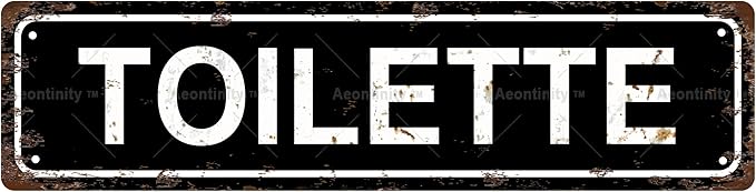 TOILETTE Non-Embossed Vintage Metal Tin Street Sign Bar Cafe Garage Cave Home by Unknown