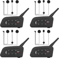 V4 Plus Motorcycle Bluetooth Helmet Intercom Headset, 4 Rides Group by GaiRen