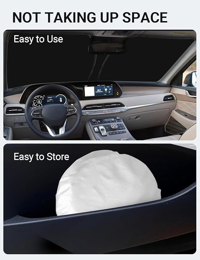 Proadsy for Hyundai Palisade 2020-2025 Windshield Sun Shade 4-Layer Foldable - Image 8