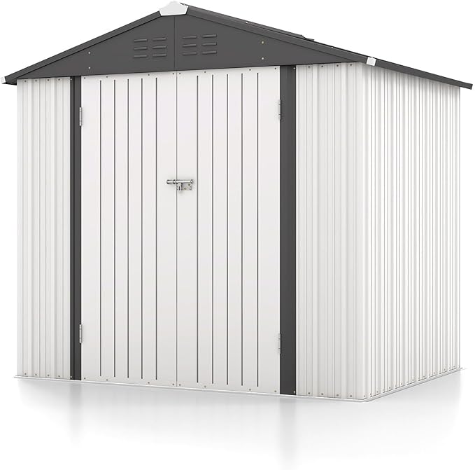 Patiowell Outdoor Storage Shed 8x6 FT, Garden Tool Storage Shed - Image 6
