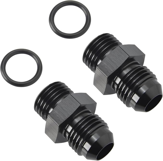 4AN Male Flare to 4AN ORB O-ring Boss Fuel Pump Rail Adapter Fitting Aluminum - Image 3