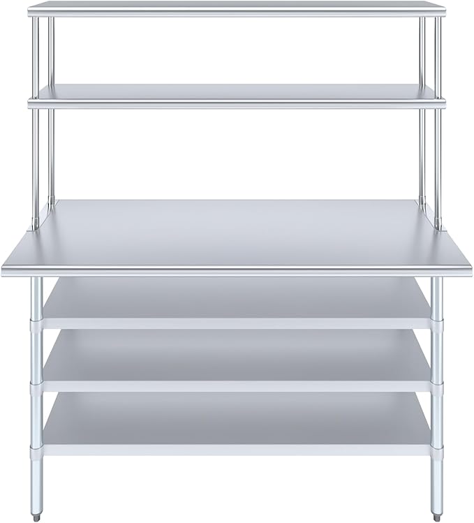 Amgood 24" x 60" Stainless Steel Work Table - Image 2