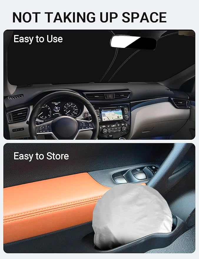 Proadsy for Nissan Rogue 2014-2020 Windshield Sun Shade 4-Layer Foldable Front - Image 9