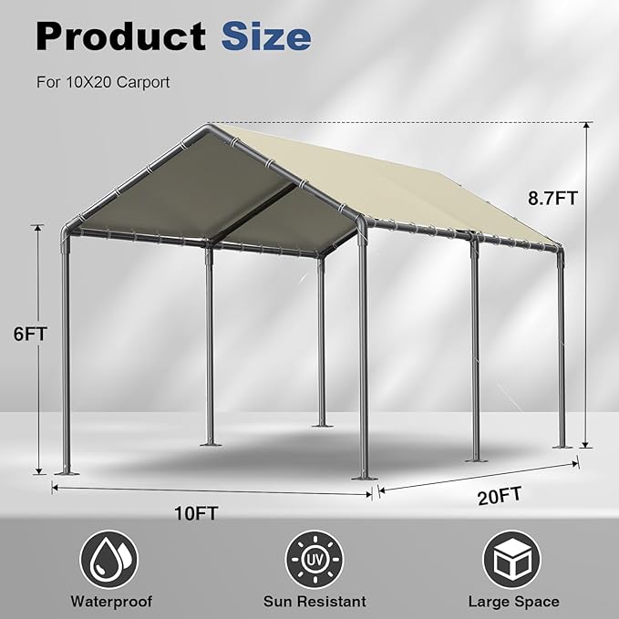 10x20ft Portable Car Tent Garage - Image 2