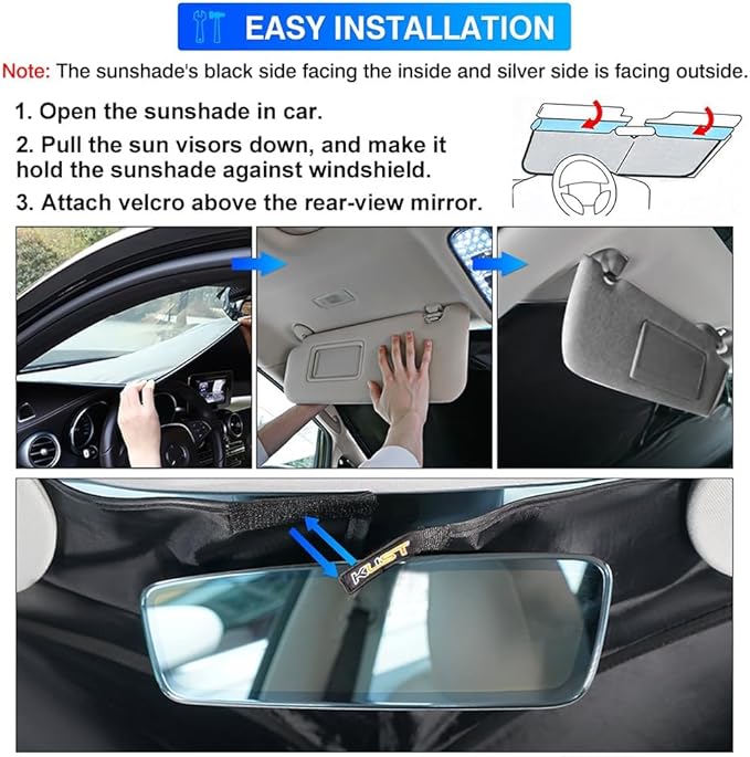 KUST Windshield Sun Shade Custom Fit - Image 6