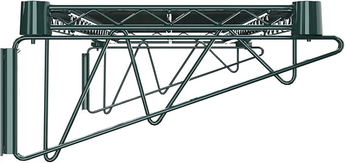 14" x 36" Green Epoxy Wire Wall Mount Shelf - Image 5