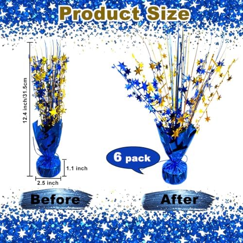 Blue and Gold Party Decorations Birthday Table Centerpieces Burst - Image 4