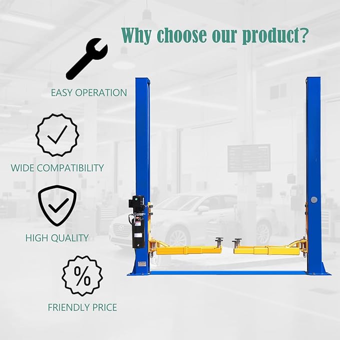 Car Lift Single/2 Post Auto Lifts, 6200/9000/10000LBS Capacity, 240V Hydraulic - Image 3