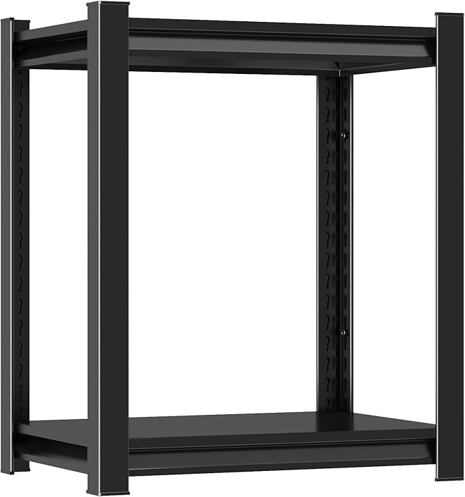 Metal Garage Shelving Unit, 2-Tier Adjustable Storage Shelf, Steel Shelving by Notmise