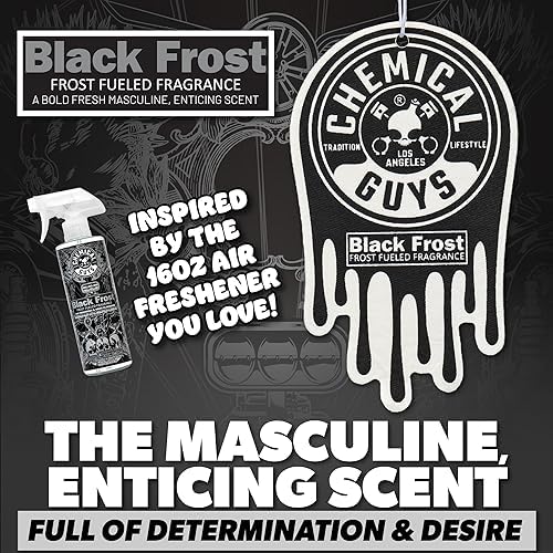 Chemical Guys, Hanging Air Fresheners, Black Frost Scent, 12 Pack, for Cars - Image 2