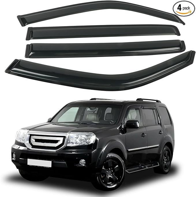 4PCS Rain Guards Window Visors Fits by CHYKORLA