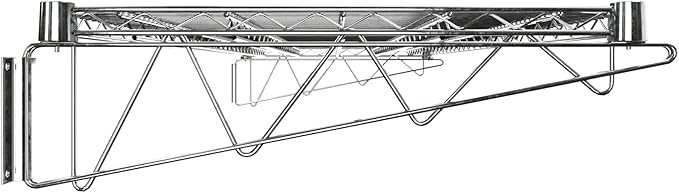 24" x 60" Chrome Wire Wall Mount Shelf - Image 4