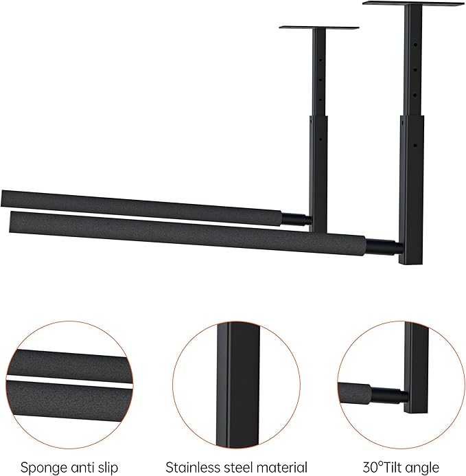 Adjustable Ladder Ceiling Rack, Kayak Overhead Garage Storage Rack, Garage - Image 3