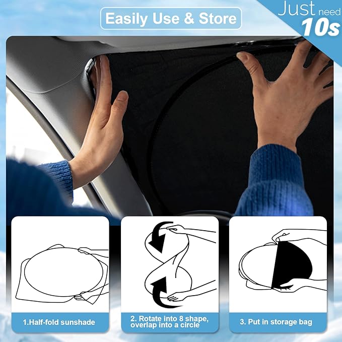 for Kona 2025 Windshield Sun Shades Sunshade Window - Image 3