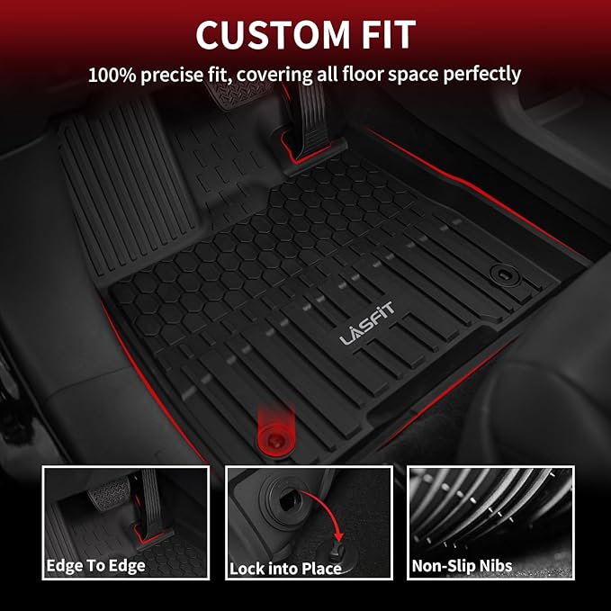 LASFIT Floor Mats for Toyota Sienna 7 Seats 2021-2025 All Weather TPE Custom - Image 3