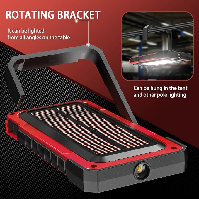 WARSUN Rechargeable Portable Magnetic Work Light, LED Flood Light Waterproof - Image 6
