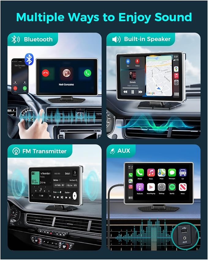Wireless Carplay with 4K Dash Cam, Apple Carplay & Android Auto Car Satellite - Image 6