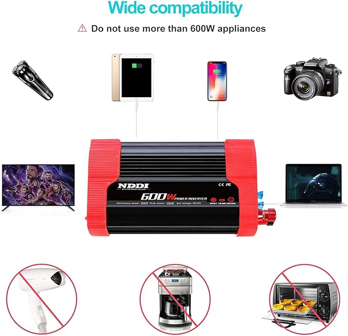 600W Car Power Inverter 12V DC to 110V AC Converter - Image 7