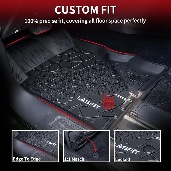 LASFIT Floor Mats Cargo Liner for Ford Bronco 2-Door 2025 2024 2023 2022 2021 - Image 3