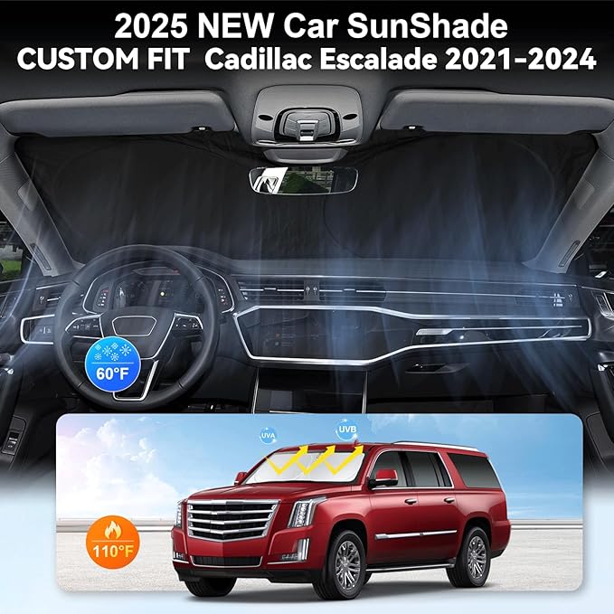 Custom Fit Escalade Windshield Sunshade - Image 4