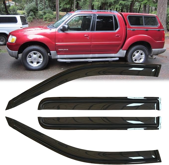 4pcs Original Shatterproof in-Channel Style Window Rain Guards Shield Side Wind - Image 3