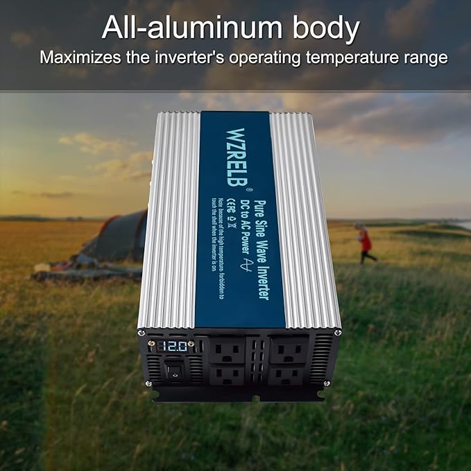 WZRELB 2000W Pure Sine Wave Inverter 48V DC to 110V 120V AC, Car Power Inverter - Image 6