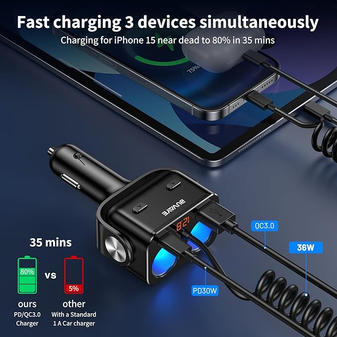 5 in 1 Cigarette Lighter Splitter - Image 4