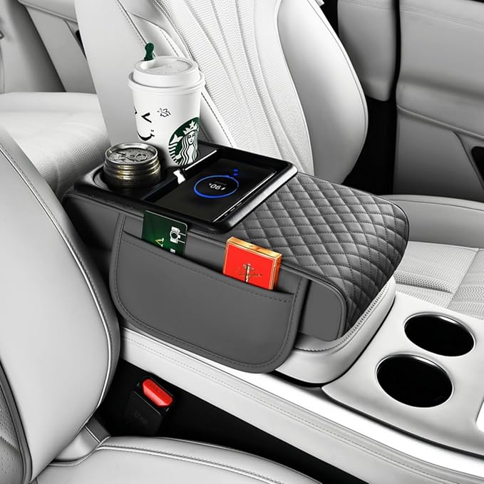 Upgrade Arm Rest Cover for Car, 5-in-1 Middle Console Cover Cushion Pad by STSoleMeT