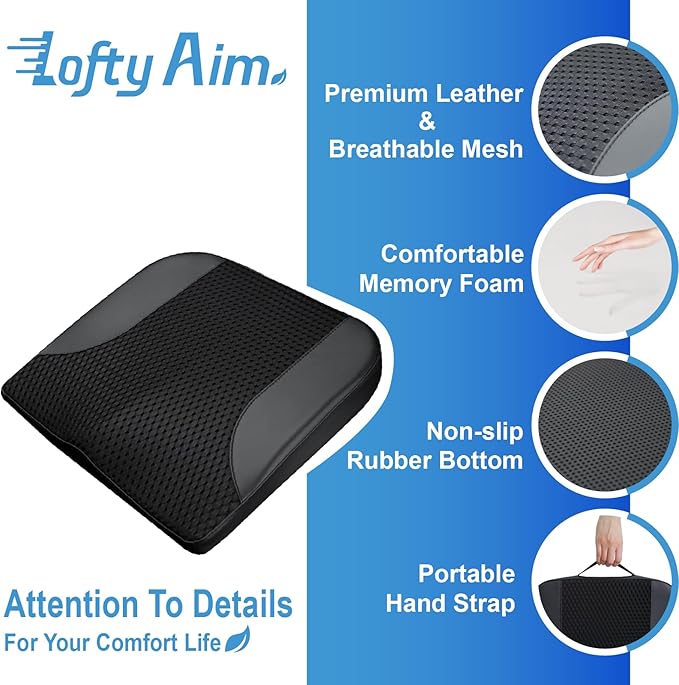Car Seat Cushion, Comfortable Memory Foam Seat Pillow - Image 6