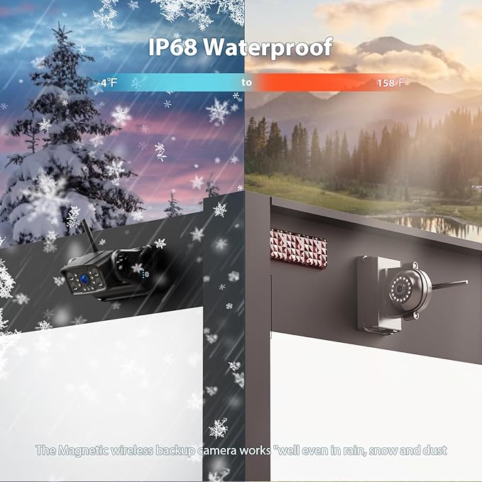 Magnetic Wireless Backup Camera: 10" HD 1080P DVR Monitor - Image 7
