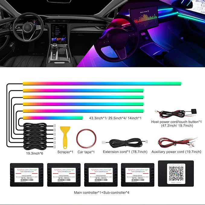 Acrylic Interior Car LED Strip Light - Image 2