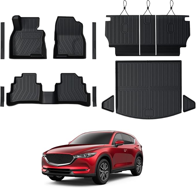 Floor Mats Set for Mazda CX-5 2017-2024 2025 Accessories, Full Coverage All by GALVAGNITE