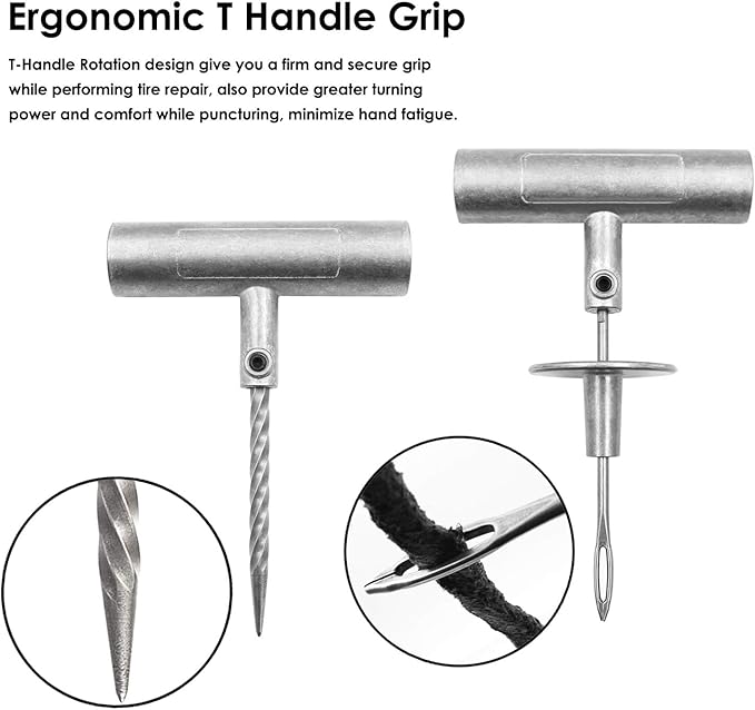 Tyre Repair Kit, Universal Repair Tool Kit to Fix Punctures and Plug Flats Tire - Image 3