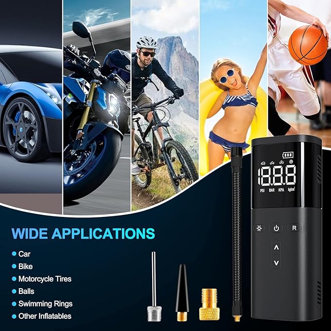 Tire Inflator Portable Air Compressor, Air Pump - Image 3