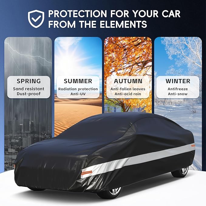 10 Layers Car Cover Custom Fit for Subaru BRZ/Toyota 86, Waterproof All Weather - Image 5