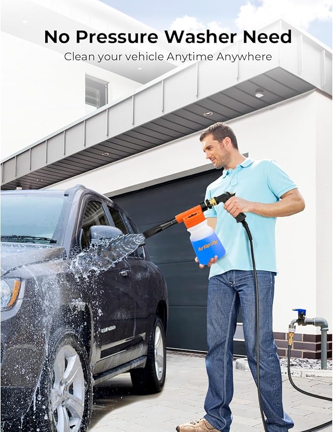 Car Wash Foam Gun + Microfiber Wash Mitt - Image 3