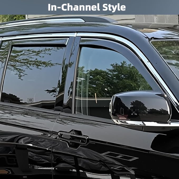 in Channel Rain Guards for 2021 2022 2023 2024 2025 Jeep Grand Cherokee L - Image 3