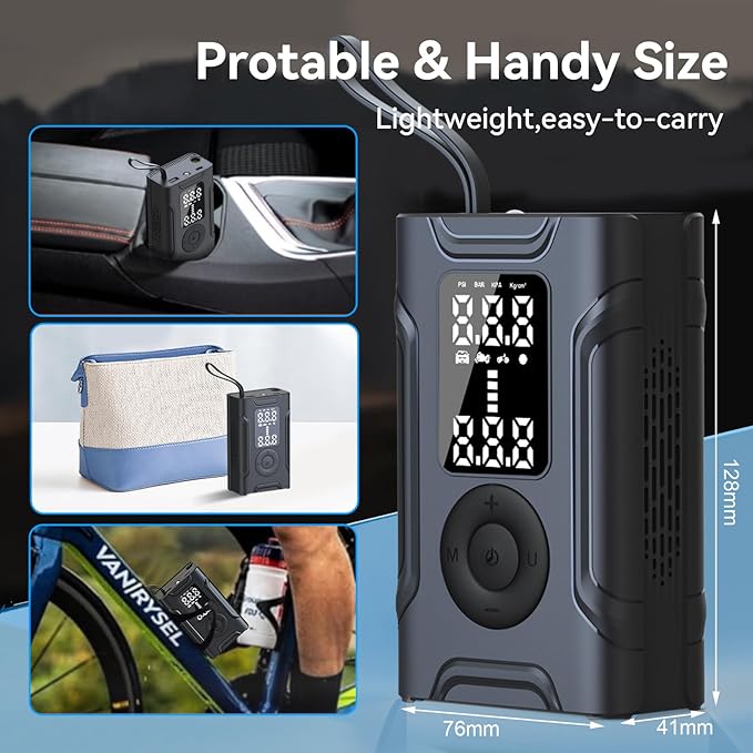 Tire Inflator Portable Air Compressor, Air Pump - Image 6