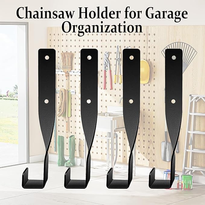 4PCS Chainsaw Wall Mount Storage Rack, Heavy-Duty Chainsaw & Tool Wall Mount - Image 7