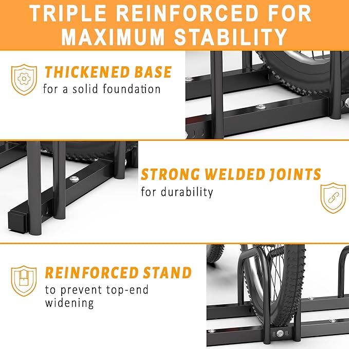 Ultrawall Bike Storage Rack for Garage, 5 Bikes Floor Bike Stand, Bicycle - Image 4