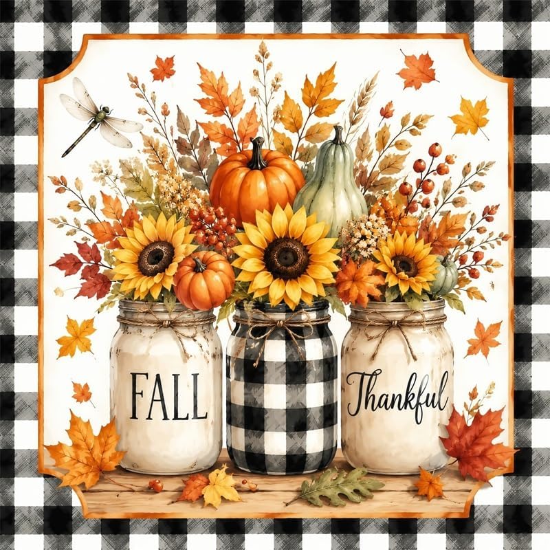 Fall Sunflower Shower Curtain, Autumn Leaves Harvest Rustic Farmhouse Shower Curtains for Bathroom Decor Waterproof Fabric with 10 Hooks, 60x72 Inch by Duluxykl