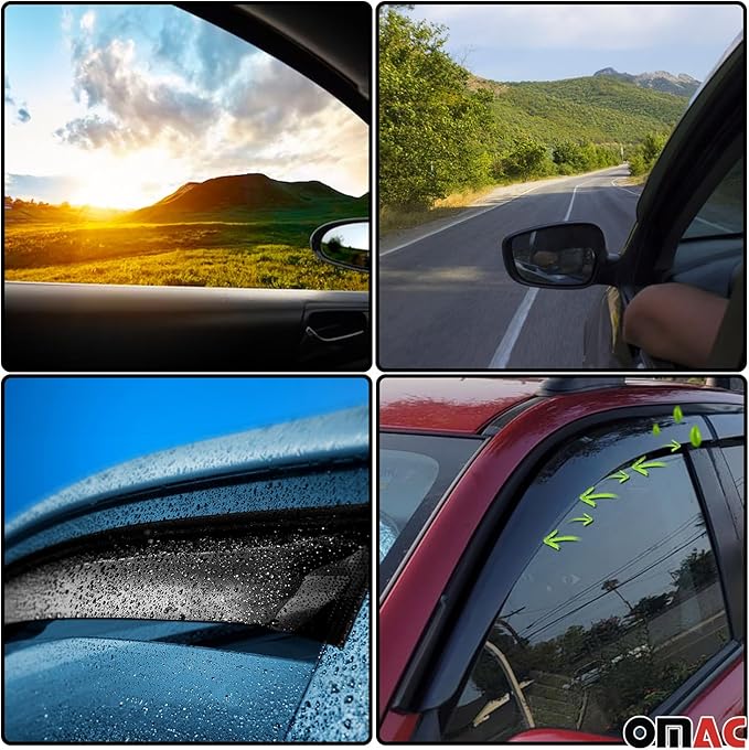 OMAC Window Visor Vent Rain Guard Deflector - Image 5