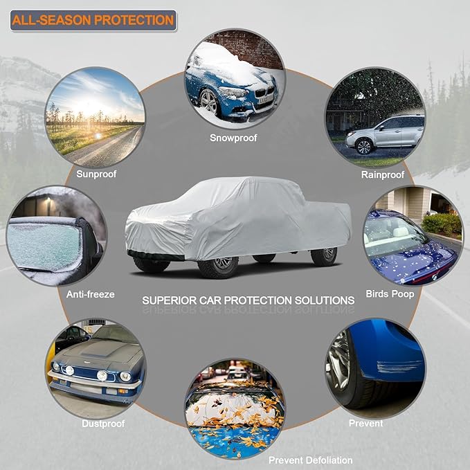 Kayme Full Size Truck Cover Waterproof All Weather, Heavy Duty Outdoor Large - Image 4