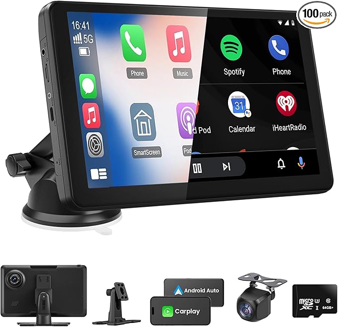 Wireless Portable Carplay Screen by LONGRUF