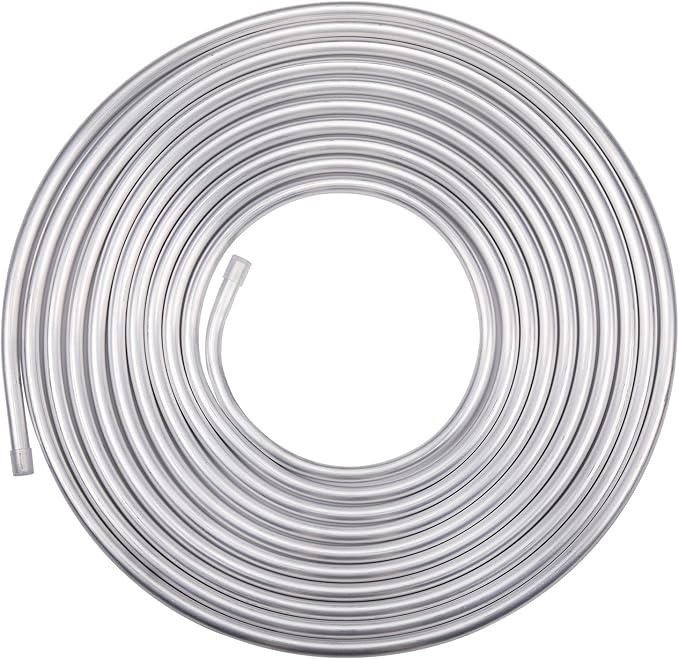 1/4" OD Aluminum Hard Fuel Line Hardline Tube Tubing Coil 10 Feet Roll by Podavelle
