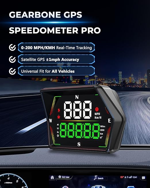 GPS Heads Up Display for Cars HUD, Real-Time Digital Gauge Speedometer - Image 2