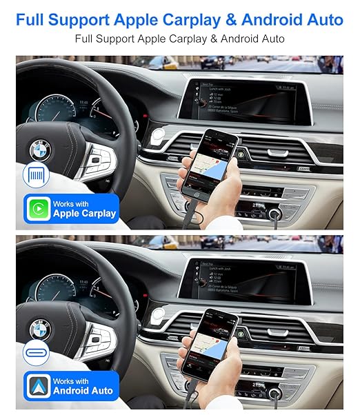 USB to USB C and Lightning Cable Support Apple Carplay & Android Auto - Image 2