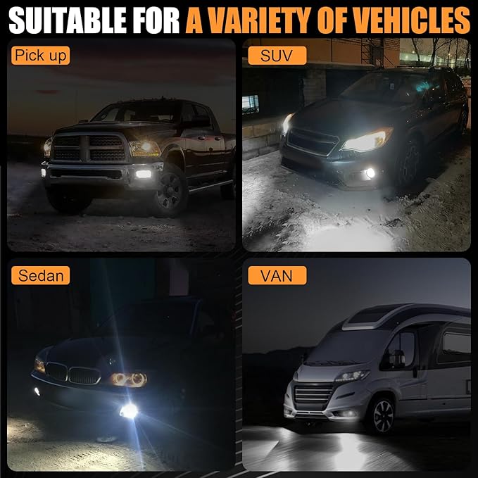 2504 LED Bulbs, PSX24W 12276 Fog Light 6500K Cool White - Image 6