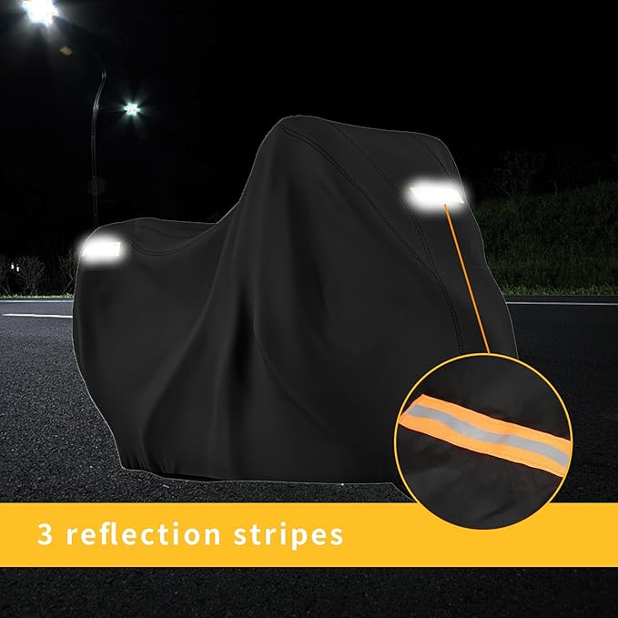 210D Motorcycle Cover All Season Waterproof Breathable Sun Outdoor Protection - Image 6