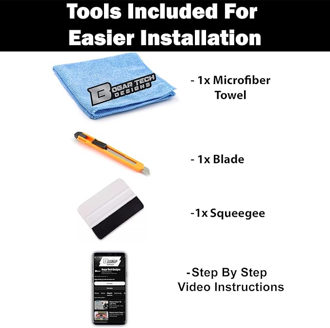 BOGAR TECH DESIGNS Full Headlight Head Light Tint Kit Compatible - Image 6